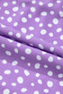 Purple Plus Size Polka Dot Print Ruffled Knotted V Neck Tankini Set